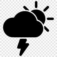 thunder, storm, weather, forecast icon svg