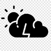 thunder, storm, weather, precipitation icon svg