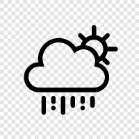 gök gürültüsü ve şimşek, weather, rainfall, clouds ikon svg