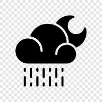 thunder and lightning, darkness, clouds, rain icon svg