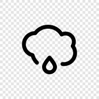 thunder, lightning, raindrop, drops icon svg