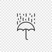 thunder, lightning, raindrop, umbrellas icon svg