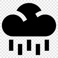 thunder, lightening, clouds, precipitation icon svg