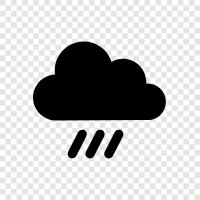 thunder, storm, precipitation, wet icon svg