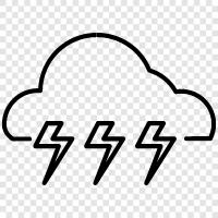 thunder, rain, lightning, storm icon svg