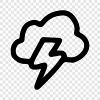 thunder, weather, storm, cable icon svg