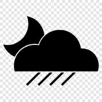 thunder, lightning, clouds, rain icon svg