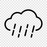 thunder, clouds, weather, precipitation icon svg