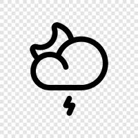 thunder, rain, storm, weather icon svg