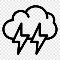 thunder, storm, electricity, weather icon svg