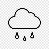 thunder, rainbows, clouds, drops icon svg