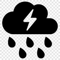 thunder, rainfall, storm, heavy icon svg