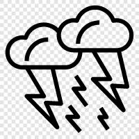 thunder, storm, weather, rain icon svg