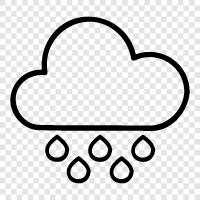 thunder, clouds, precipitation, weather icon svg