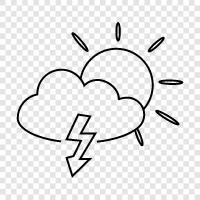 thunder, storm, weather, sky icon svg