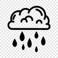 thunder, lightning, storm, precipitation icon svg