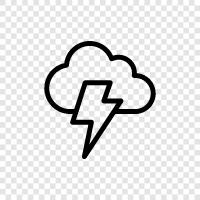 thunder, storm, weather, meteorology icon svg