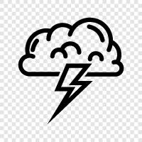 thunder, storm, weather, tornado icon svg