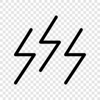 thunder, storm, electricity, strikes icon svg