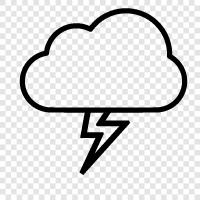 thunder, storm, weather, rain icon svg