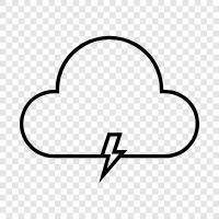 thunder, storm, weather, lightning bolts icon svg