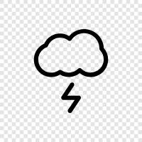 thunder, storm, weather, tornado icon svg
