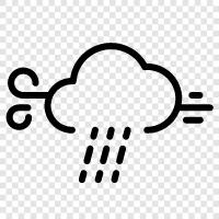 thunderstorm, rain, thunder, wet icon svg