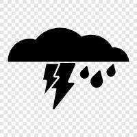 thunderstorm, rain, thunder, heavy rainfall icon svg