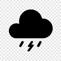 thunderstorm, weather, rain, clouds icon svg