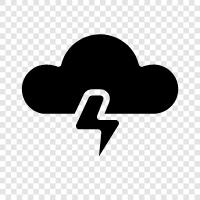 thunderstorm, lightning, rain, weather icon svg