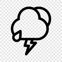 thunderstorm, rain, lightning, severe weather icon svg