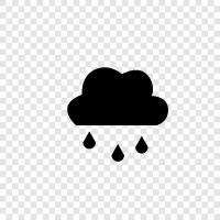 thunderstorm, lightning, raindrop, clouds icon svg