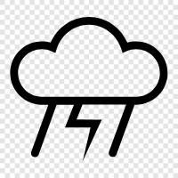 thunderstorm, lightning, rain, storm icon svg