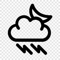 Thunderstorm, Storm, Dark, Forecast icon svg