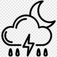 Thunderstorm, weather, thunder, lightning icon svg