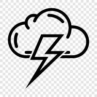 thunderstorm, rain, lightning, storm icon svg