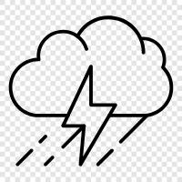 thunderstorm, wet, precipitation, rainfall icon svg