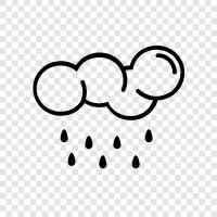 thunderstorm, raindrop, rainbows, umbrellas icon svg