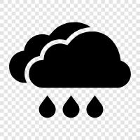 thunderstorm, umbrellas, raincoat, rain boots icon svg