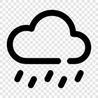 Gewitter, Regen, Starkregen, Regentropfen symbol