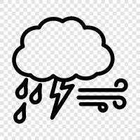 thunderstorm, rain cloud, thunder, rain icon svg