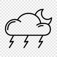 thunderstorm, clouds, weather, forecast icon svg