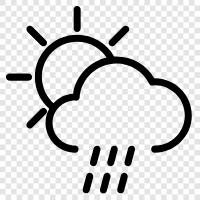 thunderstorms, showers, summer, fall icon svg