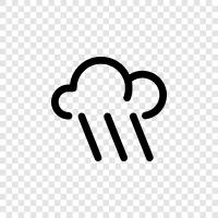 thunderstorms, weather, drops, umbrellas icon svg