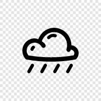 thunderstorms, rainfall, summer, autumn icon svg