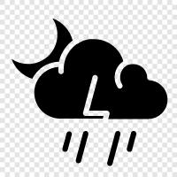 thunderstorms, precipitation, weather, clouds icon svg