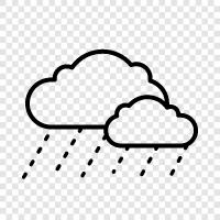 thunderstorms, rainfall, clouds, storm icon svg