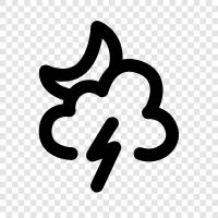 Gewitter, Tornado, Hurrikan, Schnee symbol