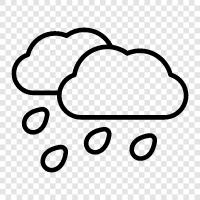 thunderstorms, light rainfall, summer rainfall, autumn rainfall icon svg