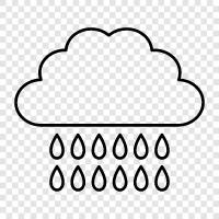 thunderstorms, gloomy, wet, droplets icon svg